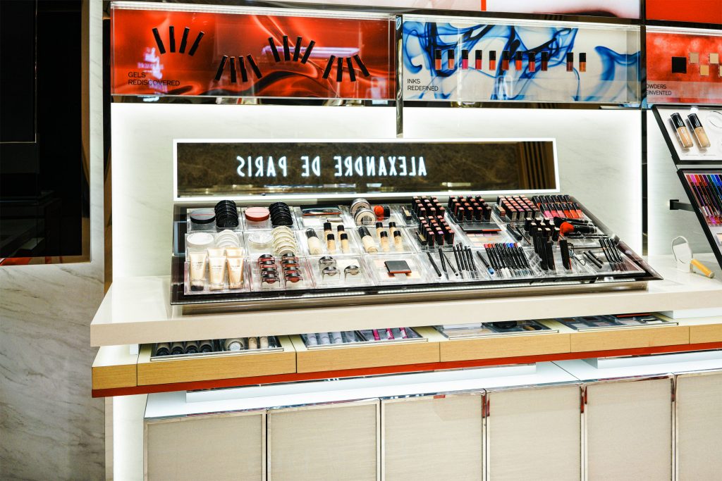 cosmetic counter display unit