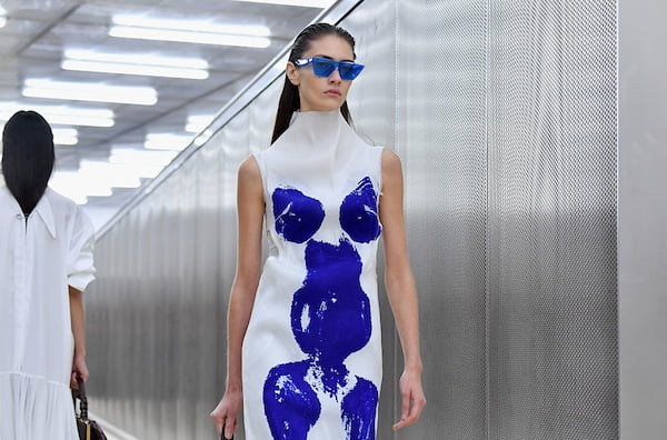 Klein blue themed catwalk