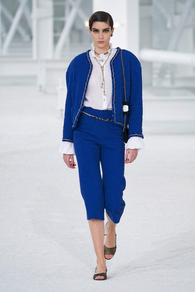 Klein blue themed catwalk