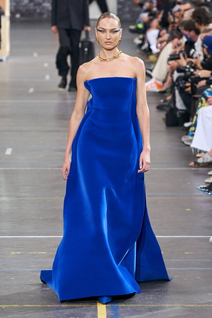 Klein blue themed catwalk