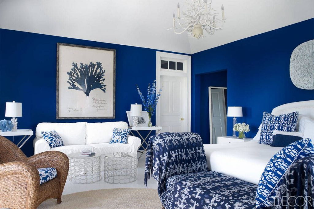 Klein blue paired with white