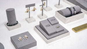 Suede Leather jewelry display