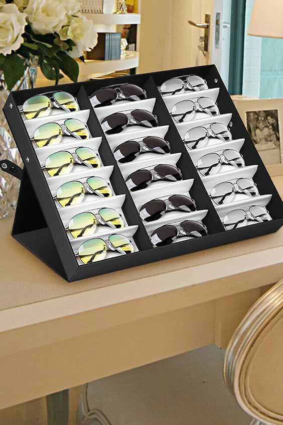 open-top sunglass displays