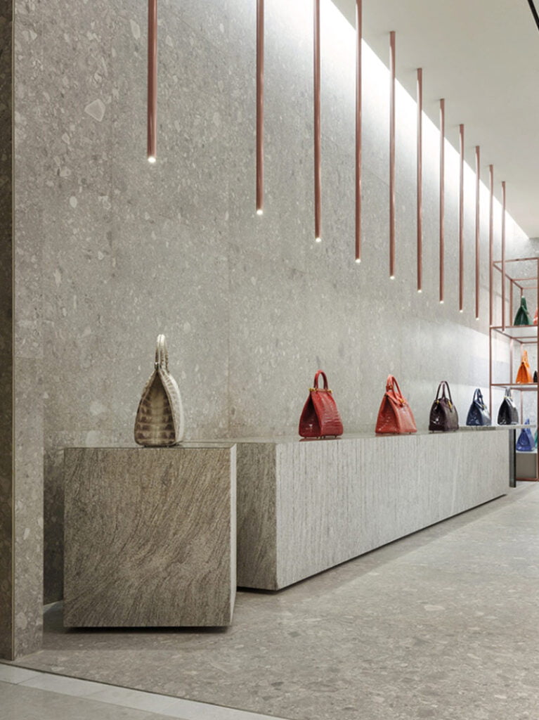 Marble textured luxury store