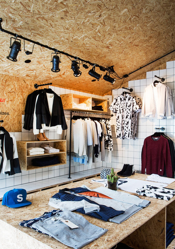 OSB used in clothing stores