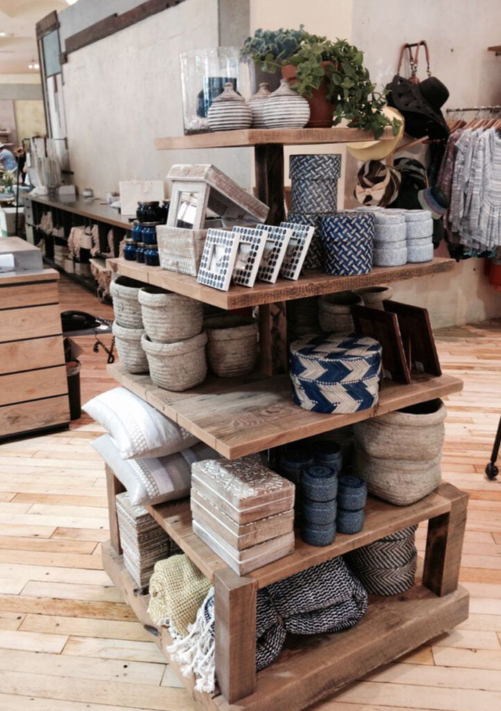 Solid wood used in vintage stores