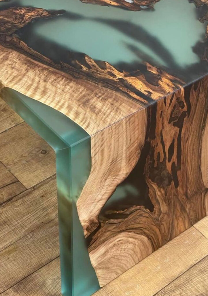 Wood combined with plastic