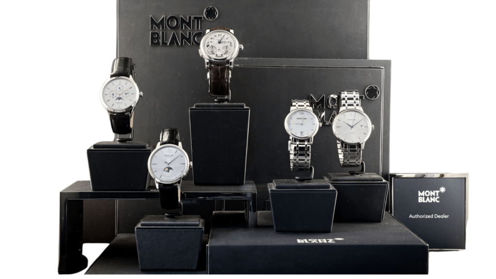 premium material finishes for watch retail