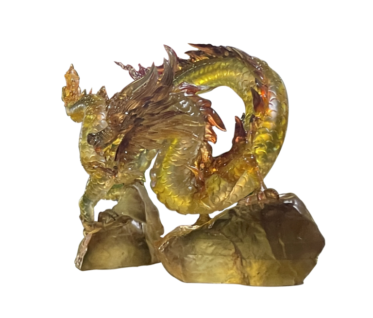 Resin sculpture of dragon
