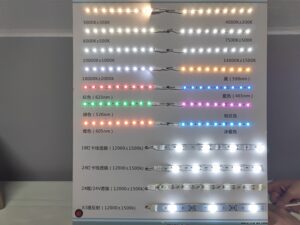 Side-by-side Pantone and final finish under retail light