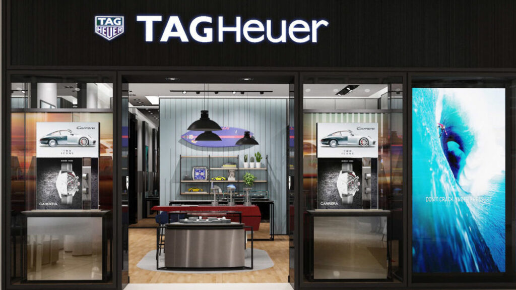 TAG Heuer Luxury watch brand TAG Heuer uses dynamic LED screens