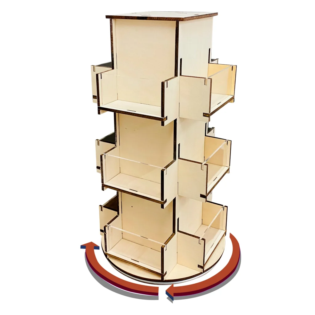 rotating standsfsc-wood-pet-visual-merchandising