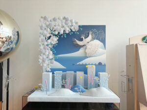 Sustainable materials like FSC-certified wood and velvet paper used in luxury jewelry displays