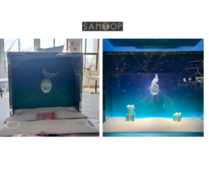 Jewelry display lighting setup for luxury retail