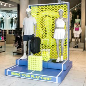 Custom metal display for luxury fashion store