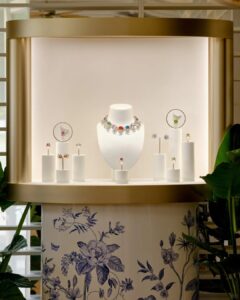 Polished stainless steel luxury display