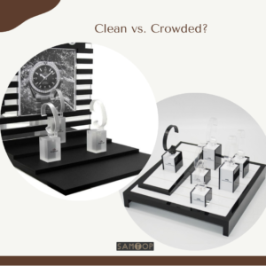 Small retail display layout using vertical tiers