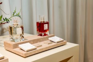 lumiera perfume display peonies9