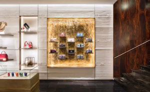 luxury marble pillar retail display