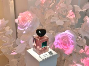 spotlight perfume bottle display