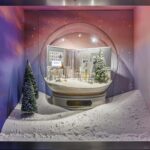 Detailed resin figurine display for cosmetics retai