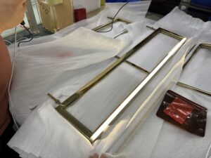 Visual merchandising quality control with finish and logo inspection in China factory