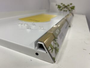 powder-coated steel frame for outdoor POP display durability