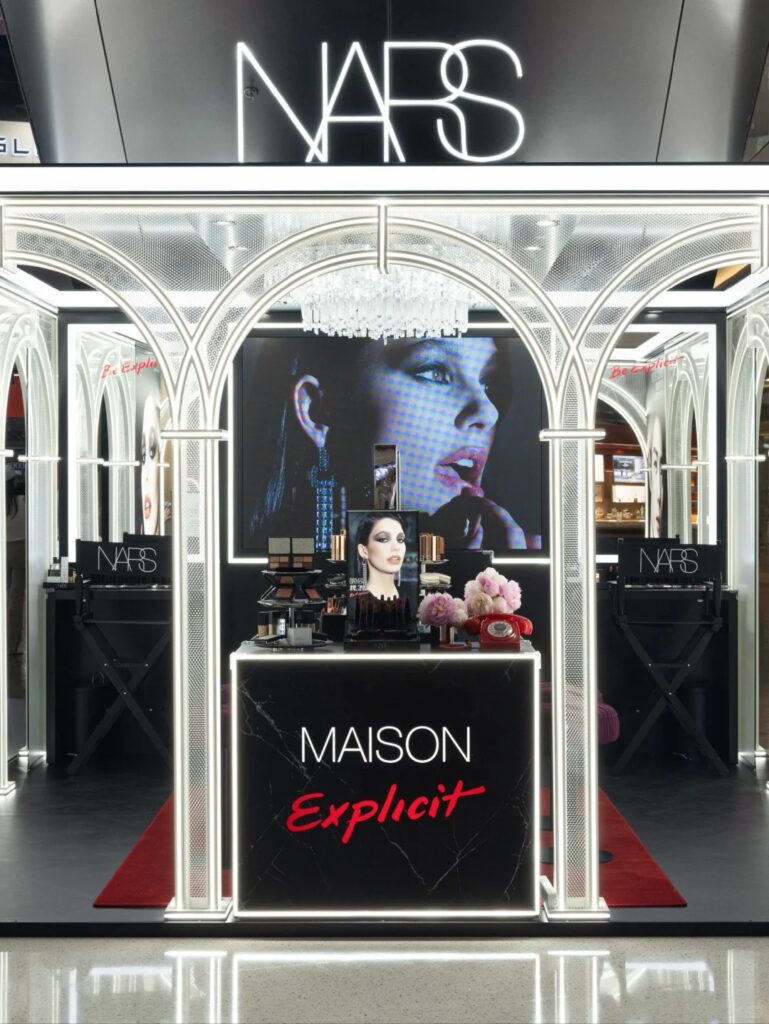 duty-free skincare display
