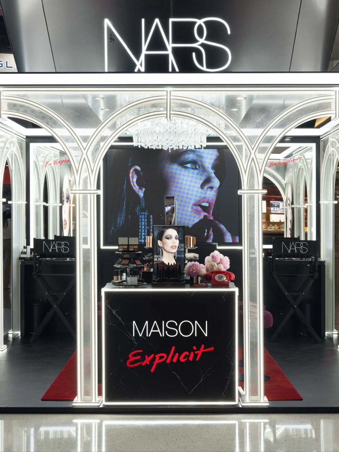 duty-free skincare display