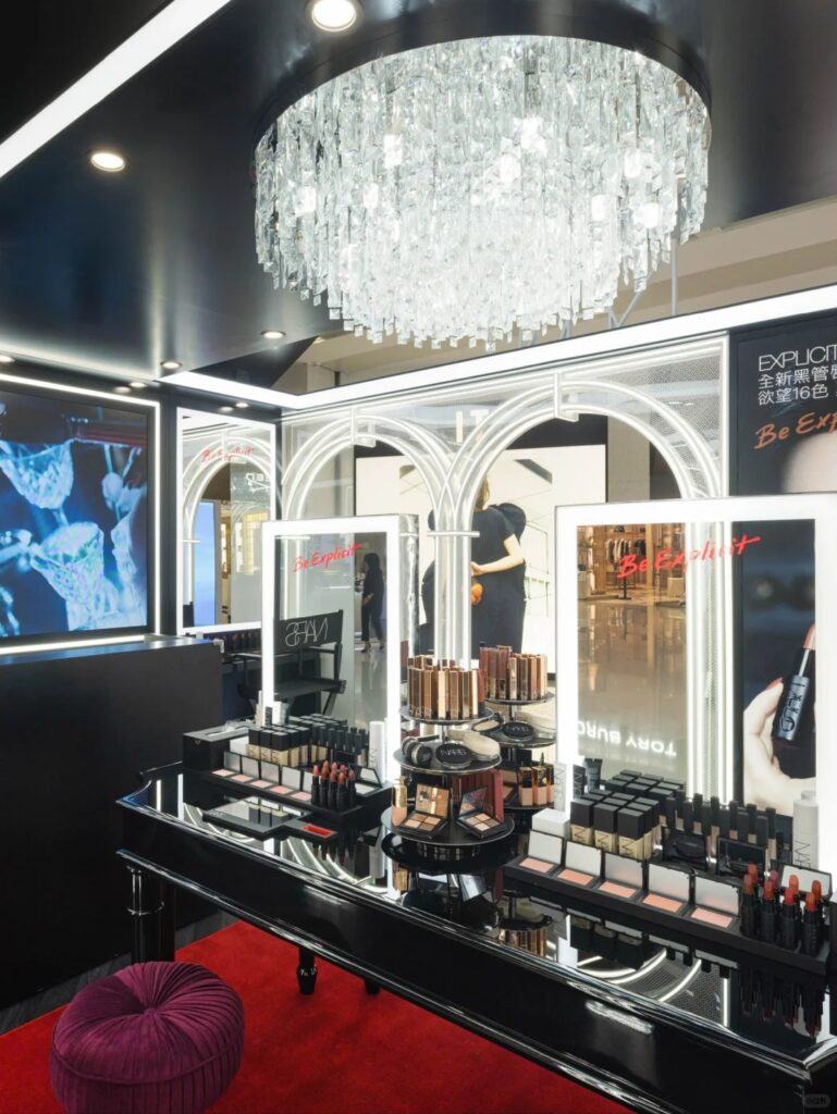 duty-free skincare display