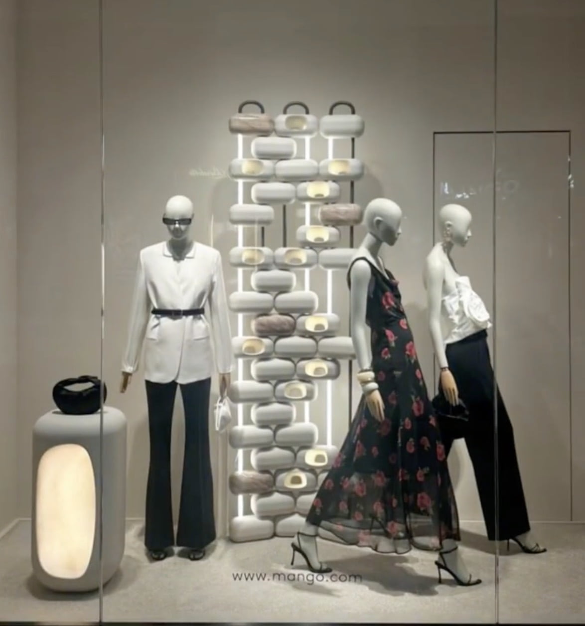 Mango storefront window display fabrication case study