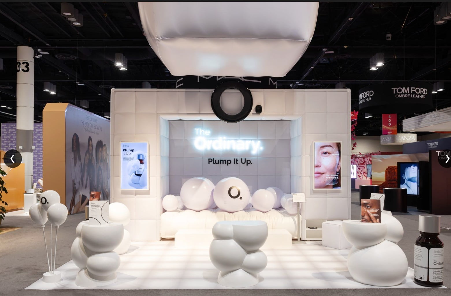 The Ordinary skincare pop-up display production