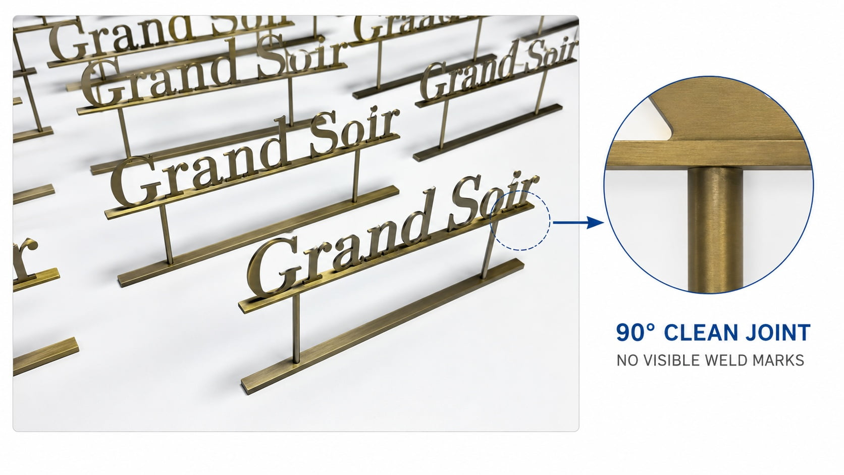 Brushed Electroplated Metal Logo