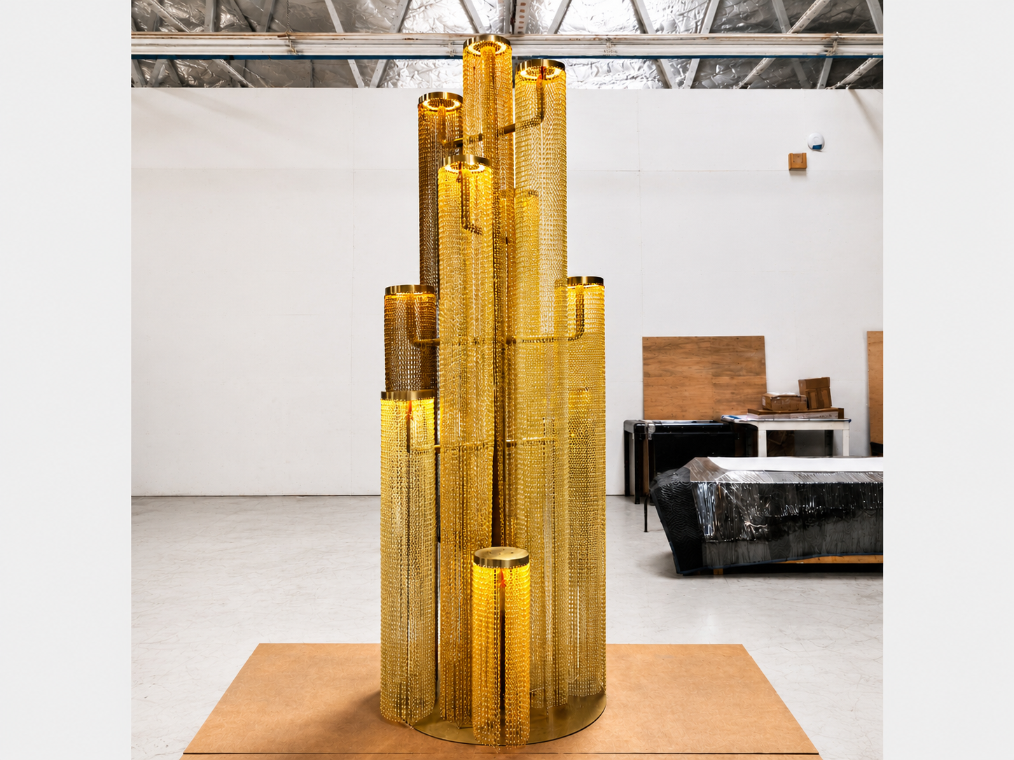 Metal Lighting Sculpture Installation
