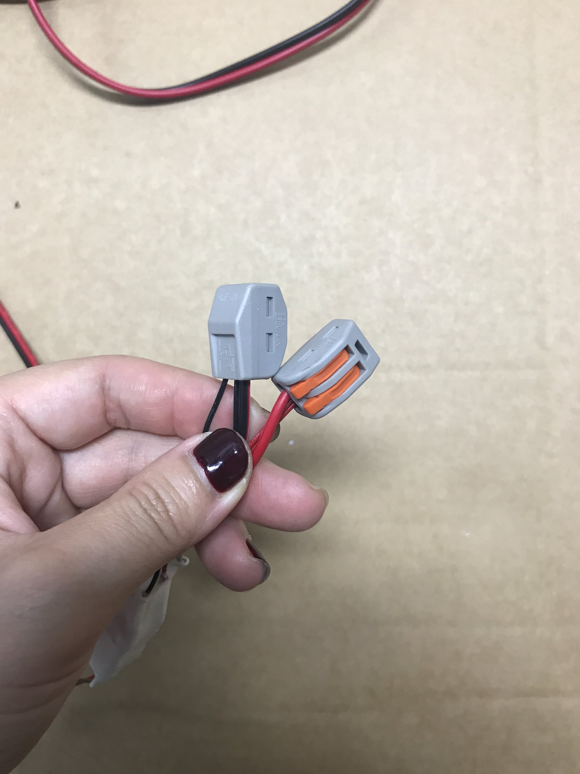 Modular wiring harness with standardized connectors for consistent retail display installation across multiple stores