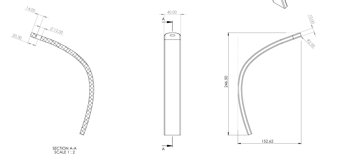 Approved acrylic retail display rendering -- digital design reference showing intended appearance and dimensions